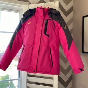 Pdbokew Women's Skiing Snowboarding Jackets Fleece Hood Mountain Snow Coat